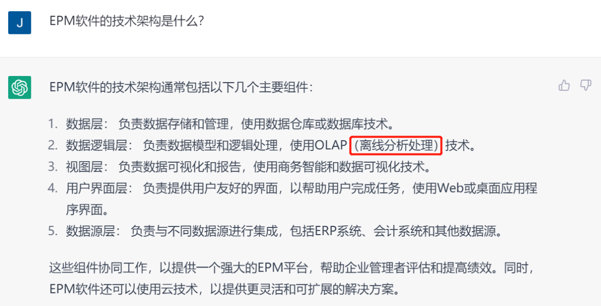 当EPM遇上ChatGPT -ChatGPT认识全面预算、企业绩效管理、多维数据库这些概念吗？(图3)